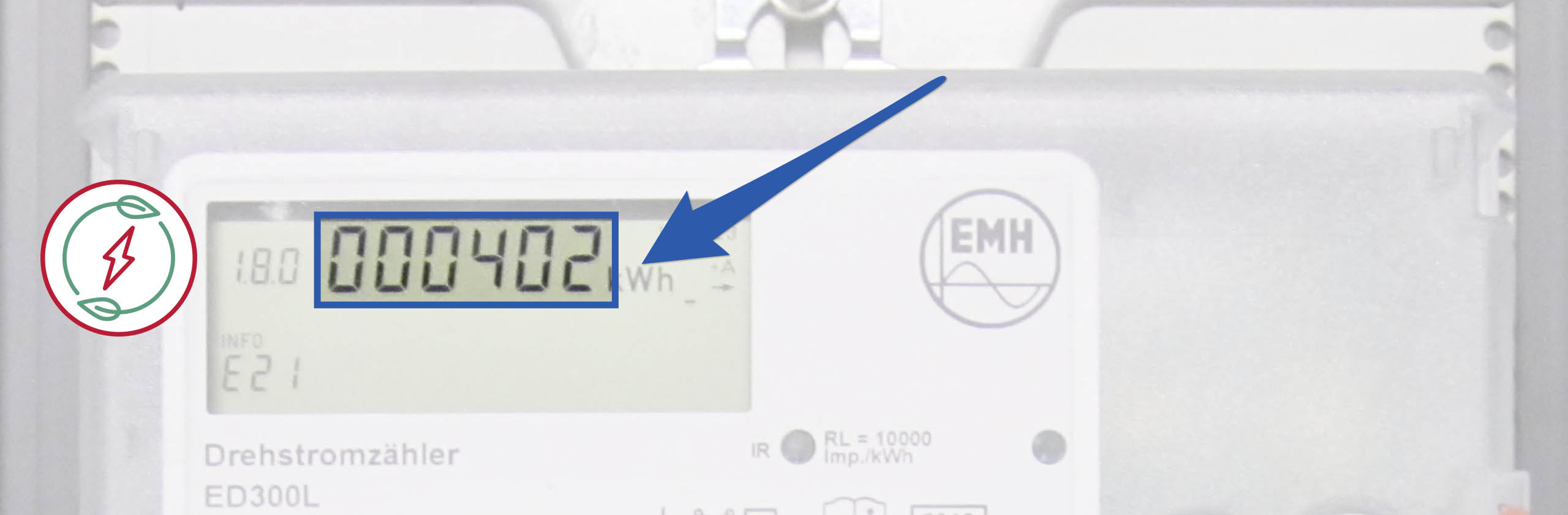 Kopfzeilenbild, dekorativer Zweck - Zählerstand Strom